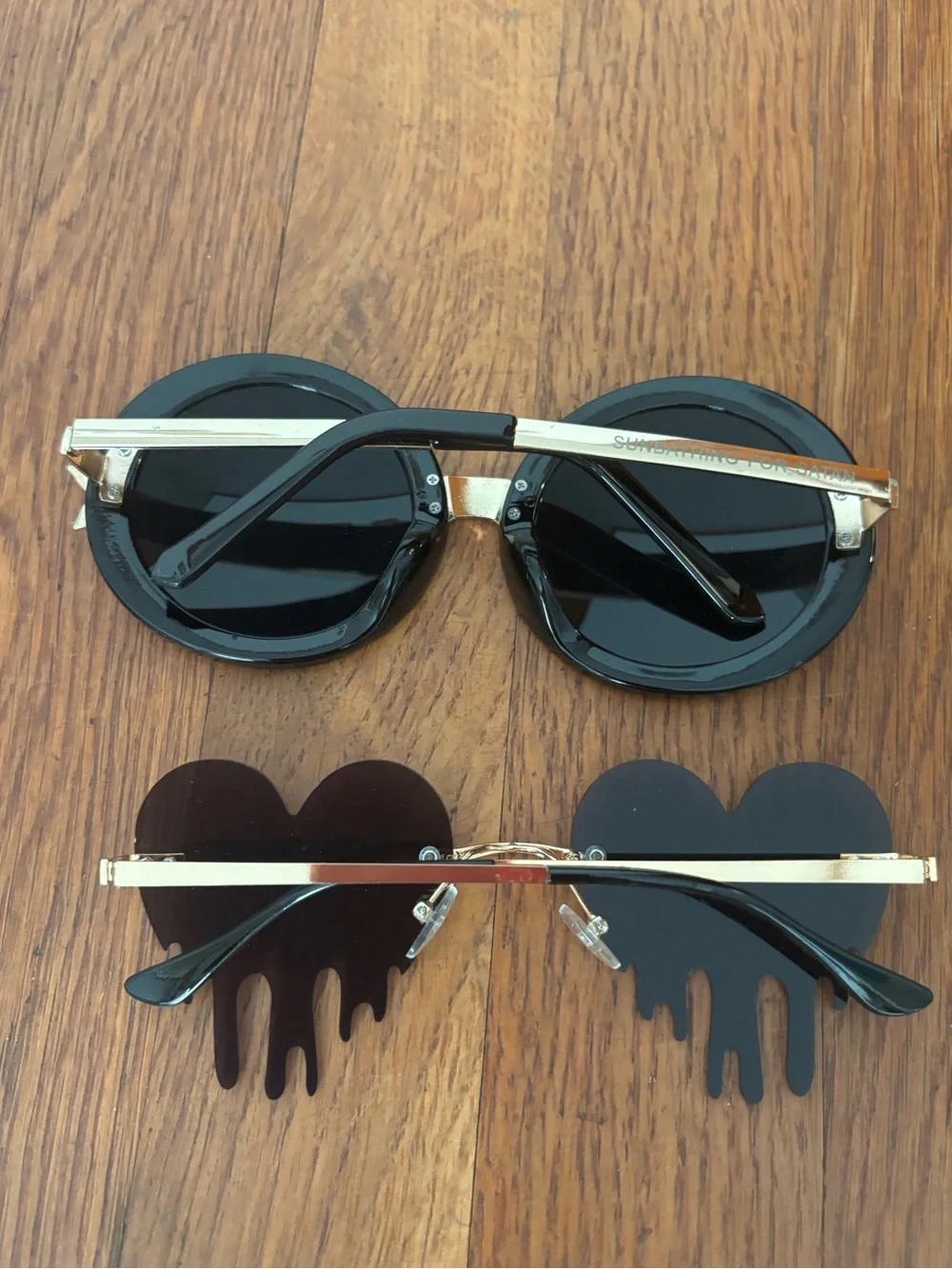 Fun Novelty Sunglasses - Dripping Heart & Astrology